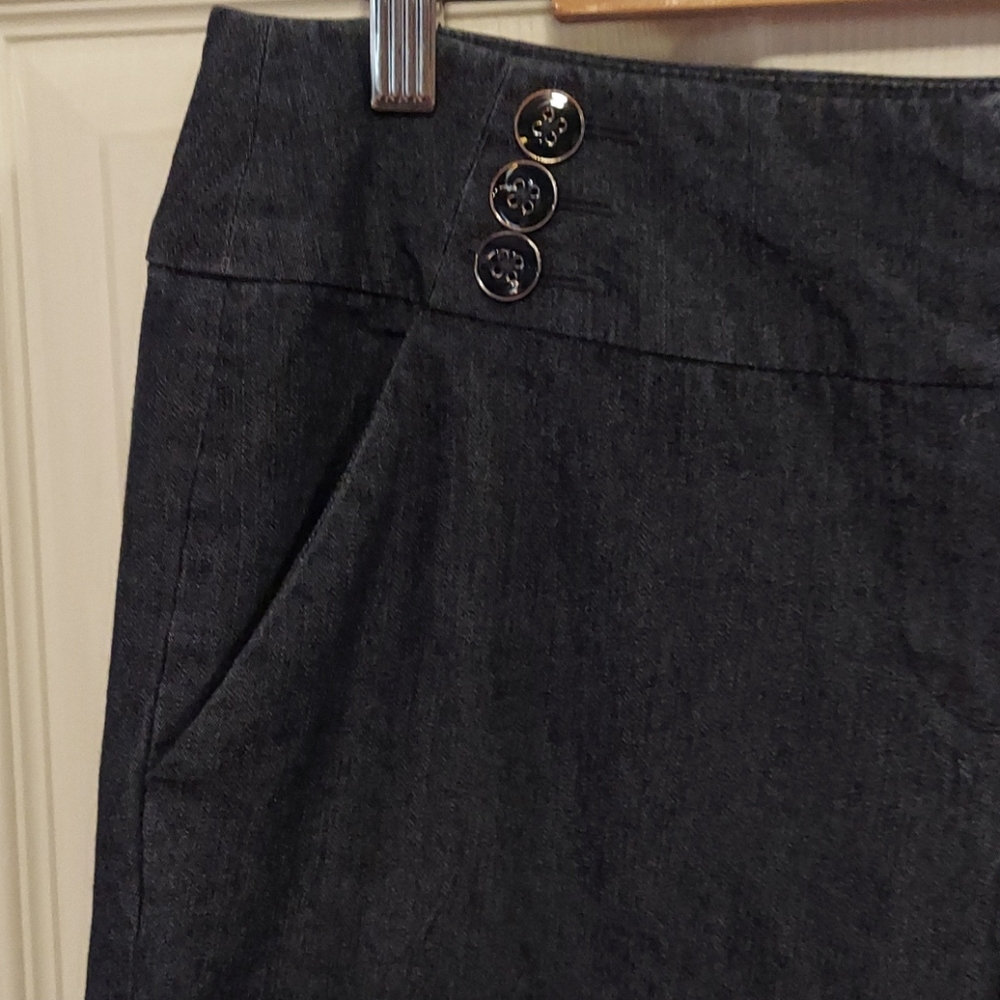 Sandro Petite Wide Leg Front Creased Blue Sailor Pants 10P - Picture 5 of 6